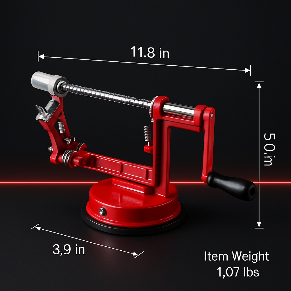 Apple Peeler Slicer Core with Suction Base 3 in 1