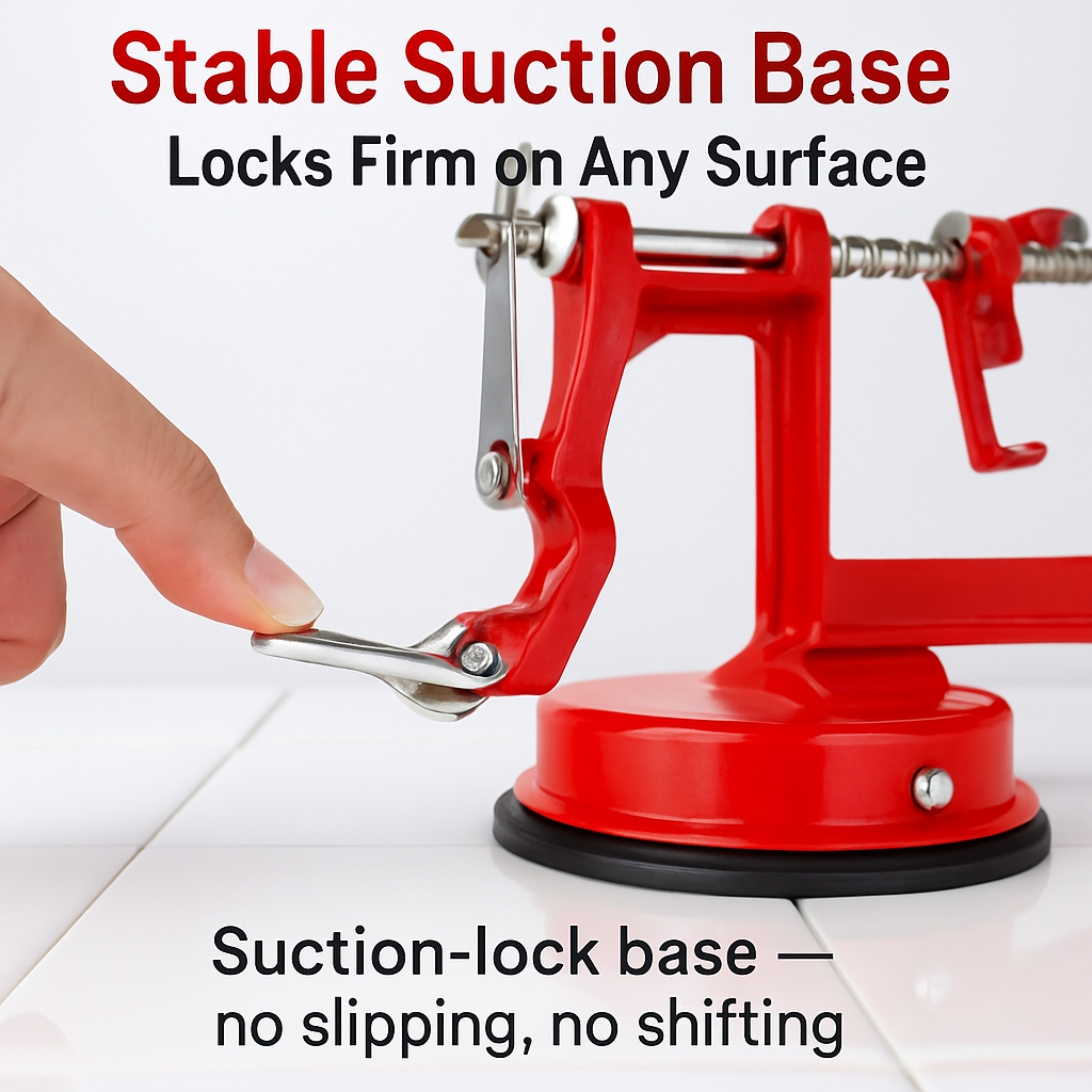 Apple Peeler Slicer Core with Suction Base 3 in 1