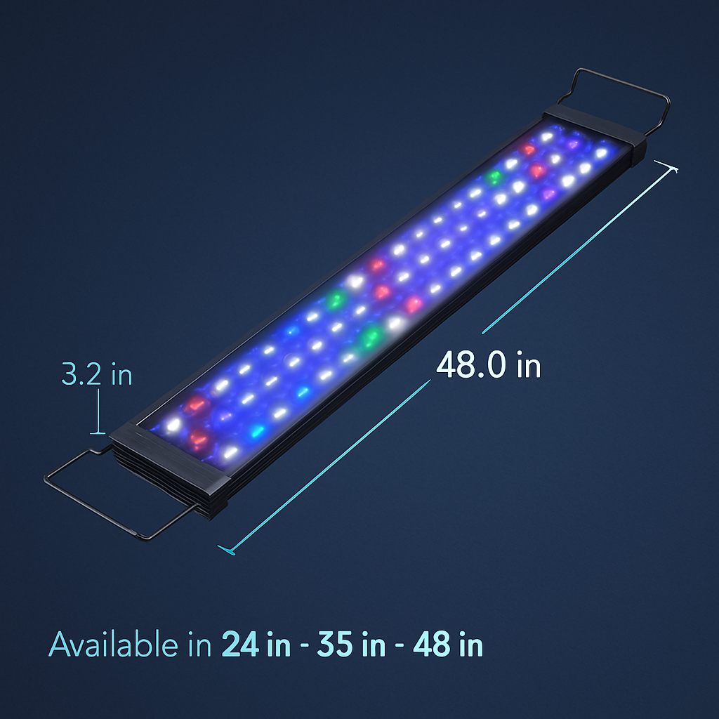 Aquarium LED Light with Extendable Brackets