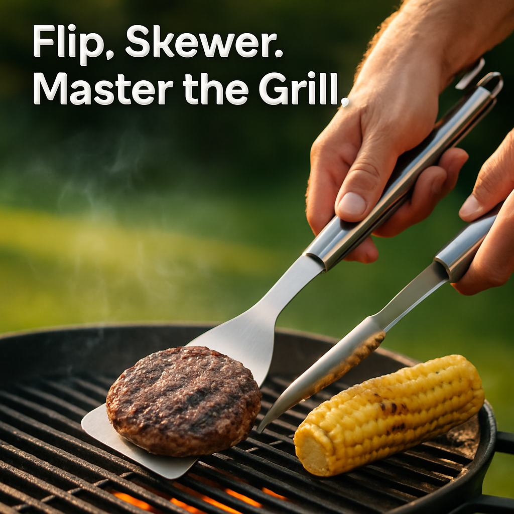 Stainless Steel BBQ Grill Tool Kit Grilling Utensils