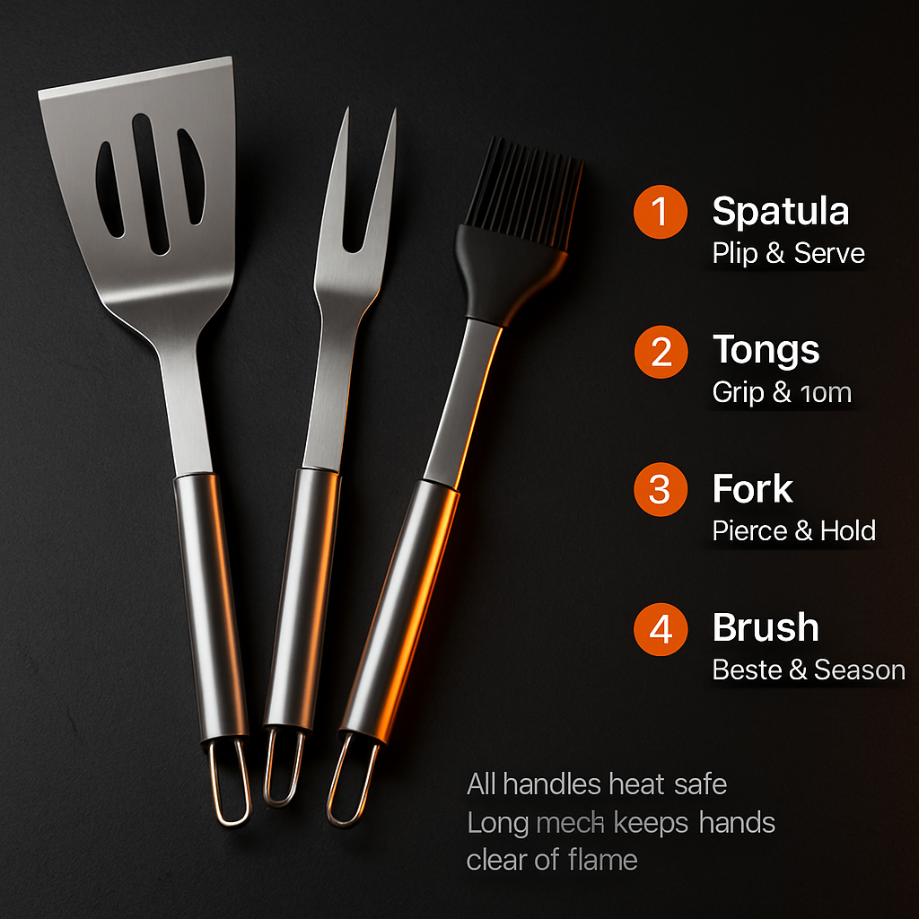 Stainless Steel BBQ Grill Tool Kit Grilling Utensils