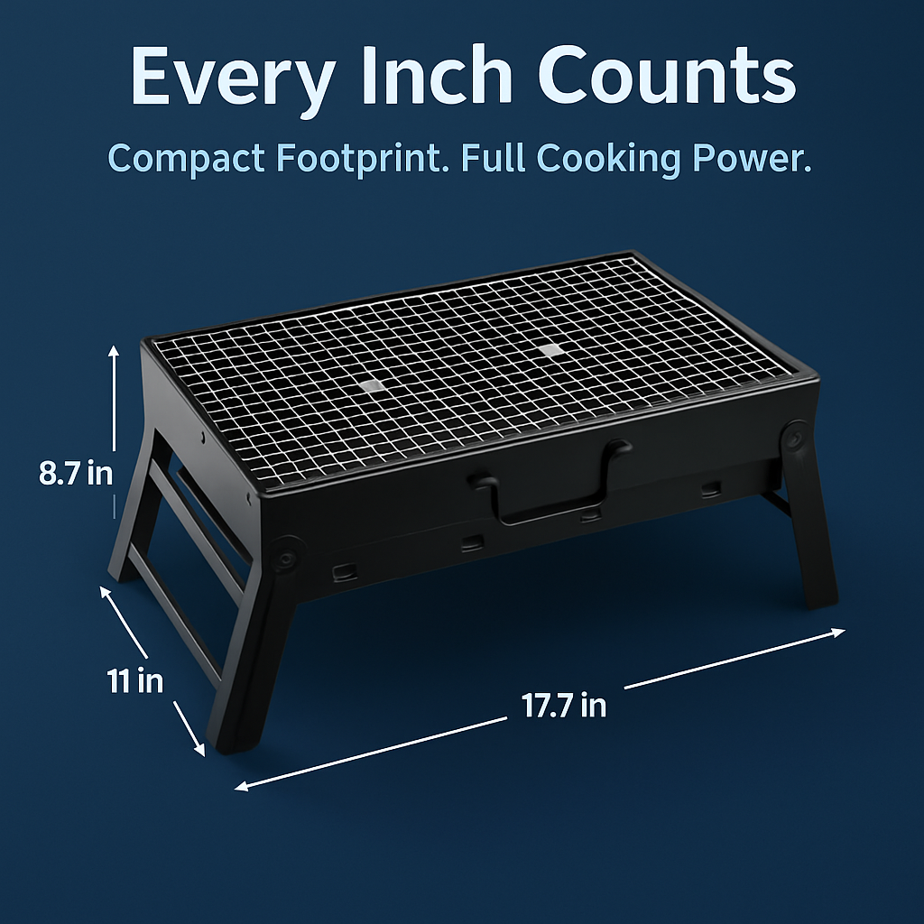 Portable BBQ Grill Foldable Charcoal for Camping