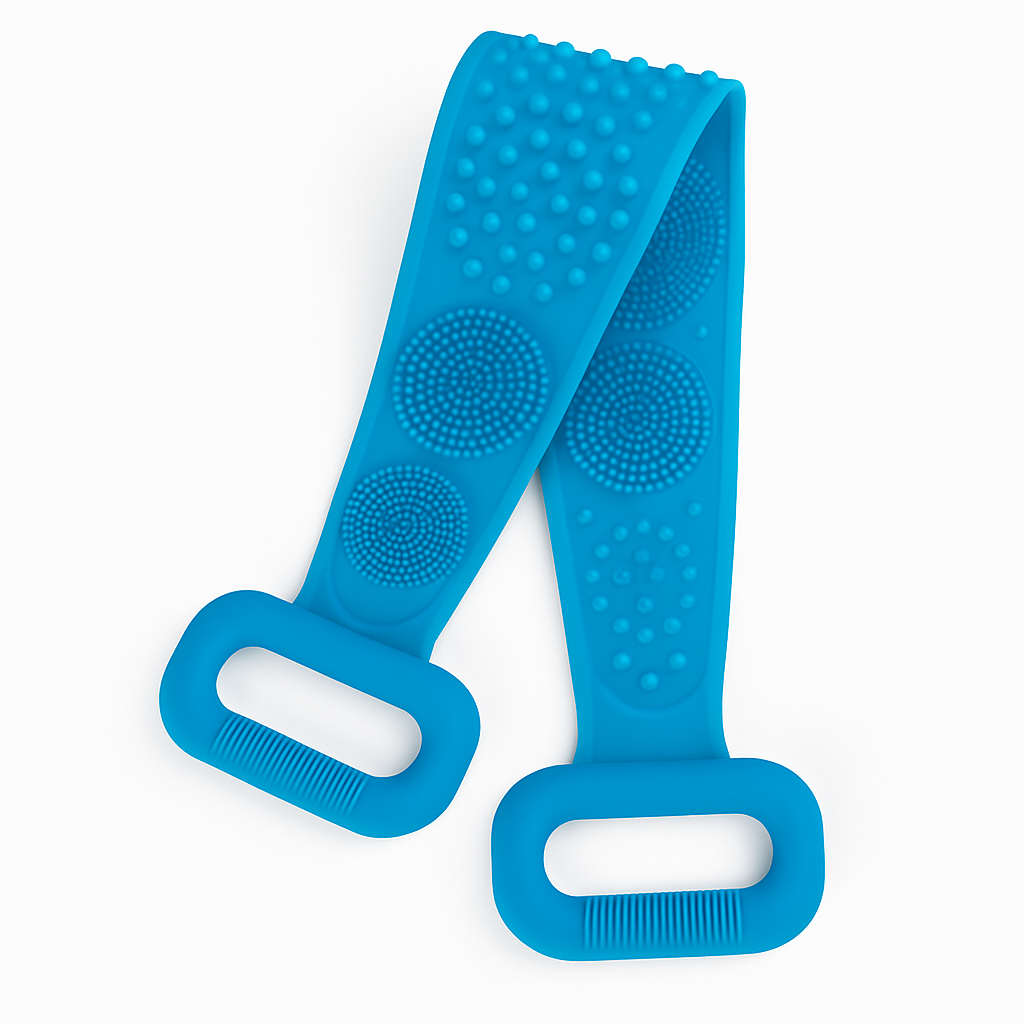 Silicone Back Scrubber Belt for Shower Scrubber - Blue