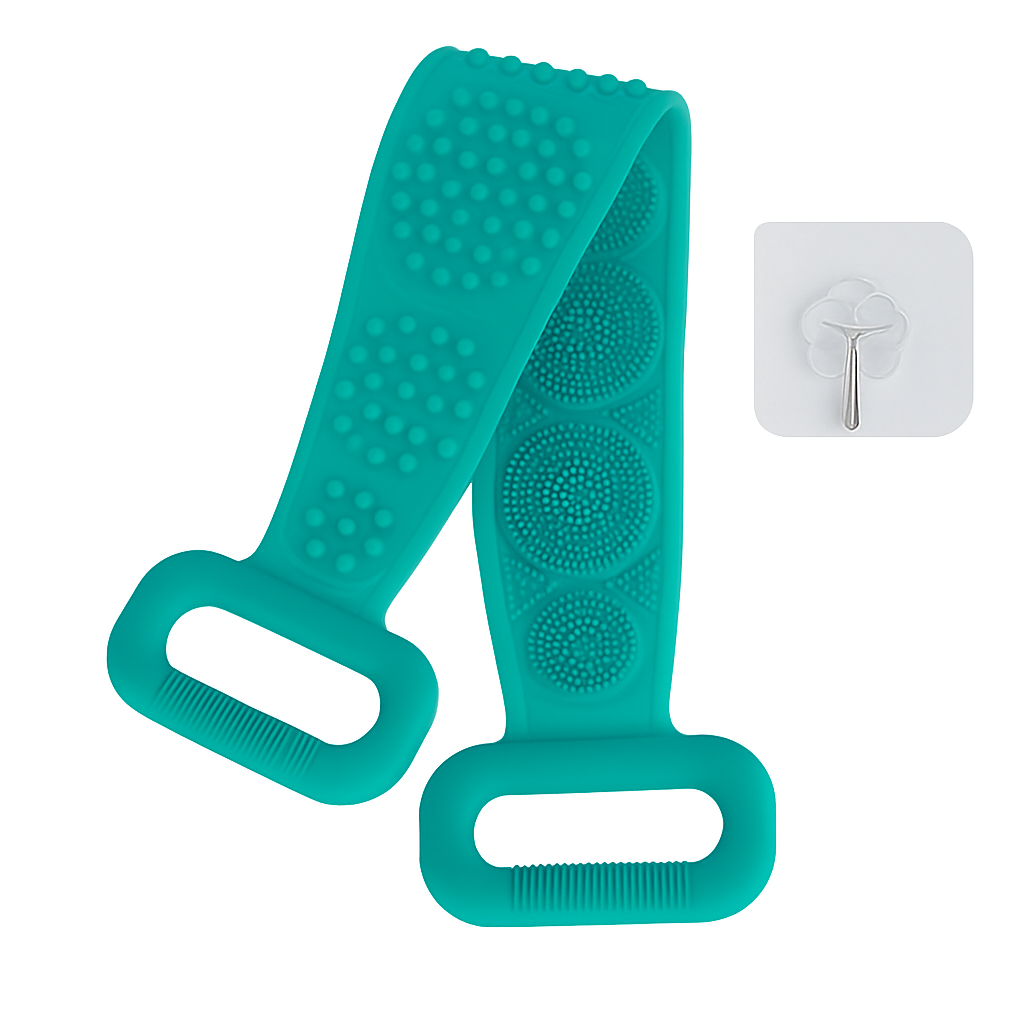 Silicone Back Scrubber Belt for Shower Scrubber - Blue
