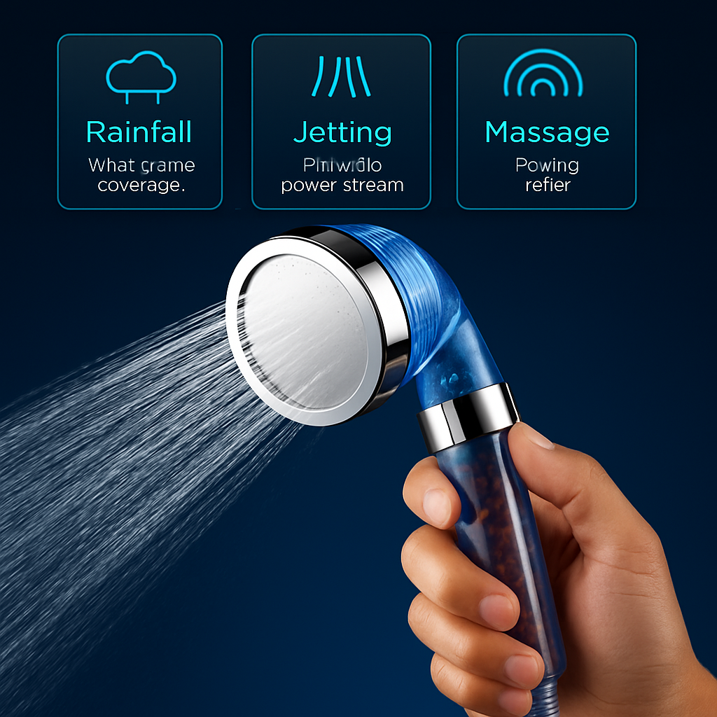 Ionic Filtration Shower Head for Spa-Quality Purification
