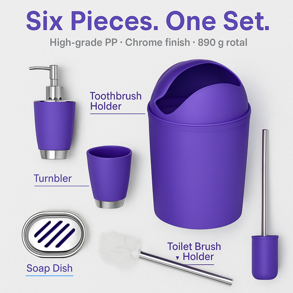 Bathroom Accessories Set for Modern Home Organization