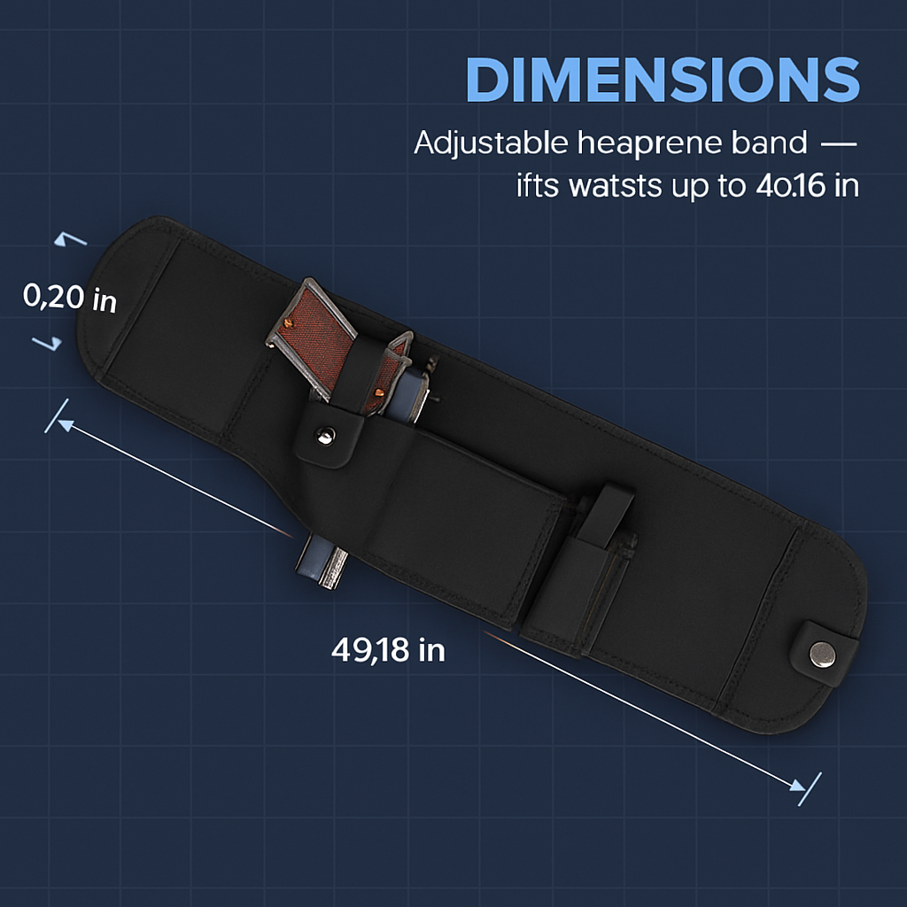 Belly Band Gun Holster Waist Carry Pouch