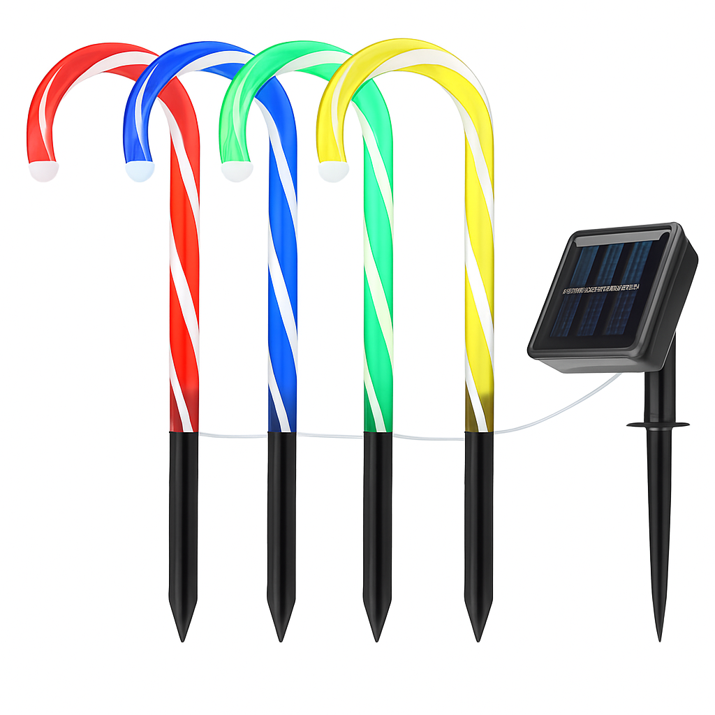 Candy Cane Solar Light for Garden and Patio Decor