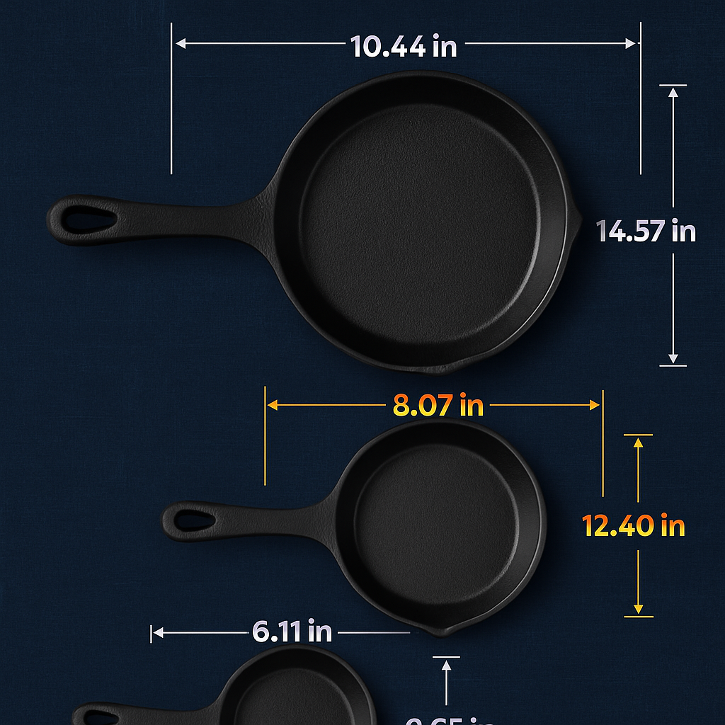 Cast Iron Skillet Set for Everyday Cooking