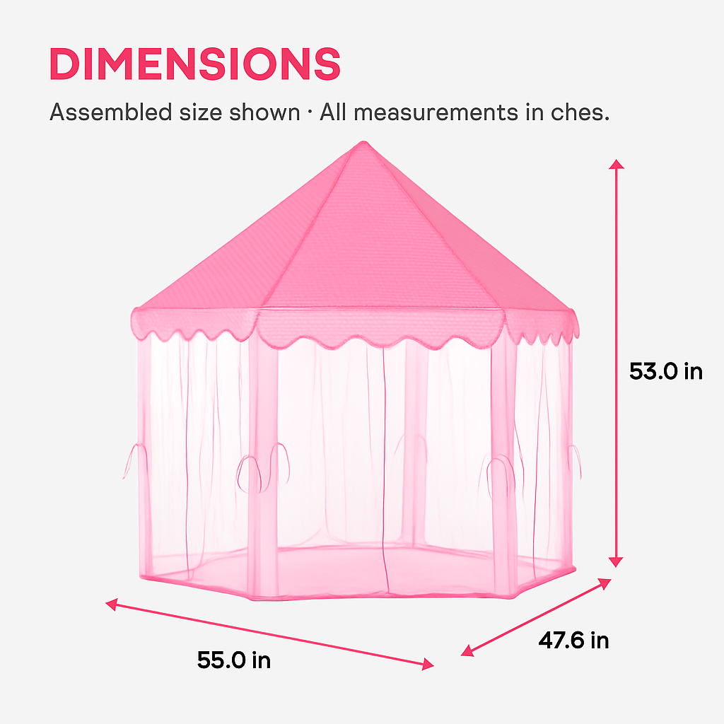 Princess Castle Play Tent for Indoor & Outdoor Fun