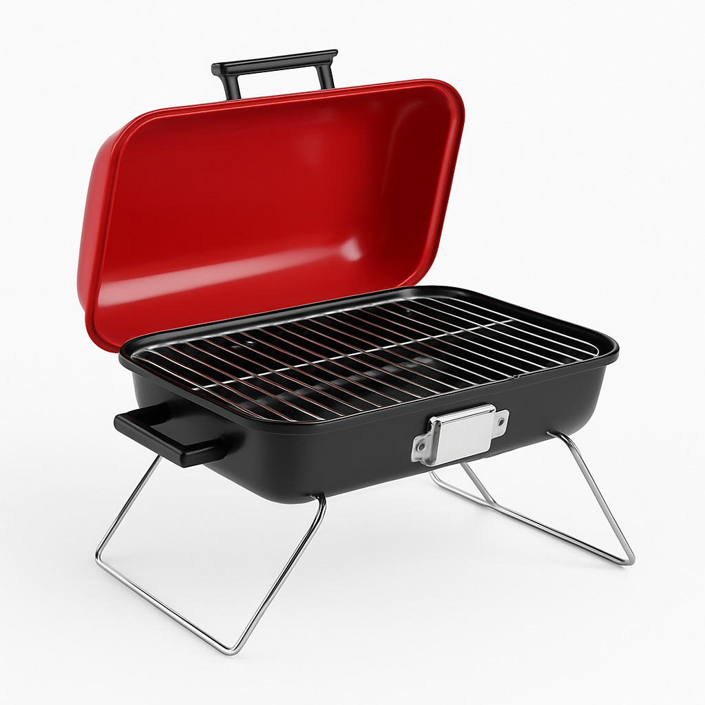 Portable Charcoal Grill Tabletop BBQ Smoker for Outdoors