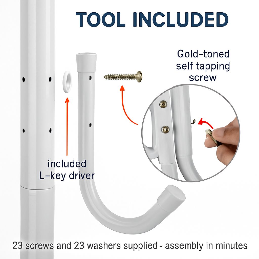 Coat Rack Organizer - Multi-Hook Standing Coat Rack