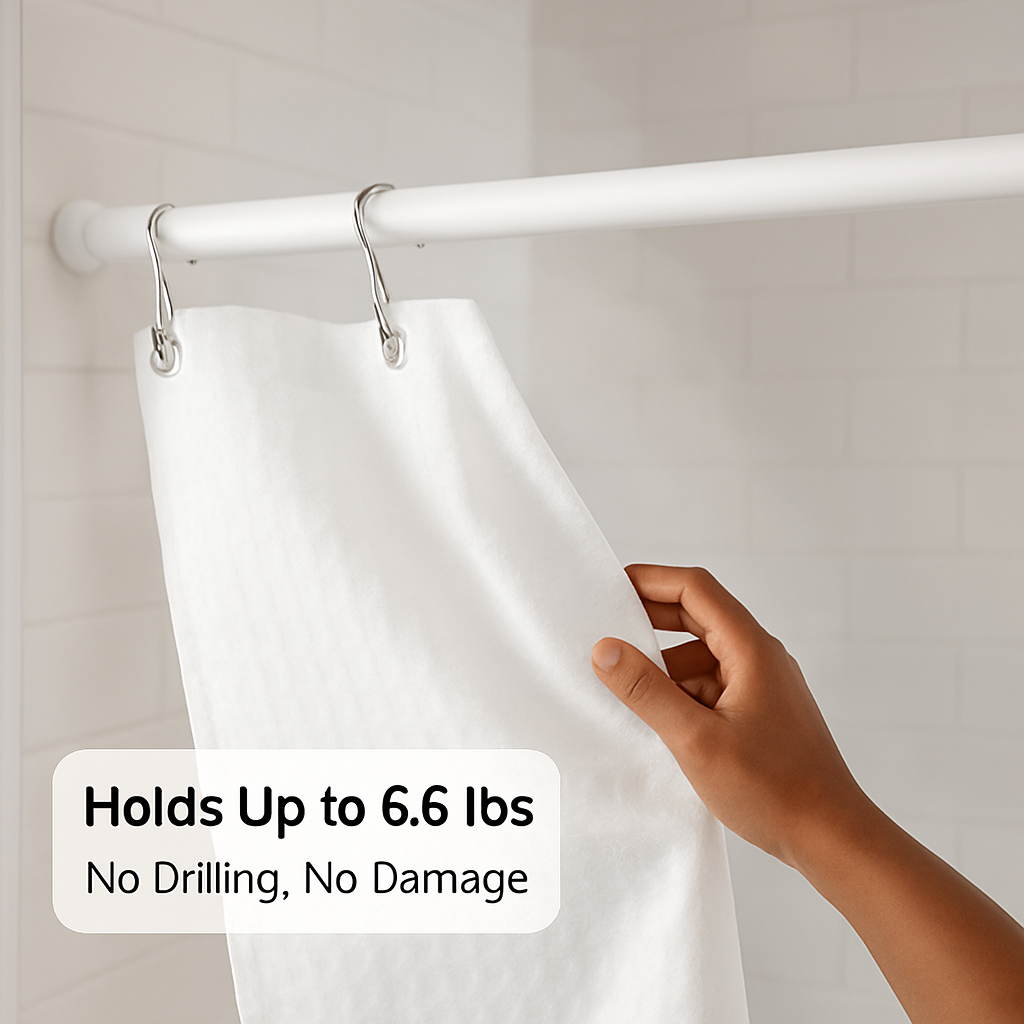 Tension Curtain Rod Extendable for Easy Home Use