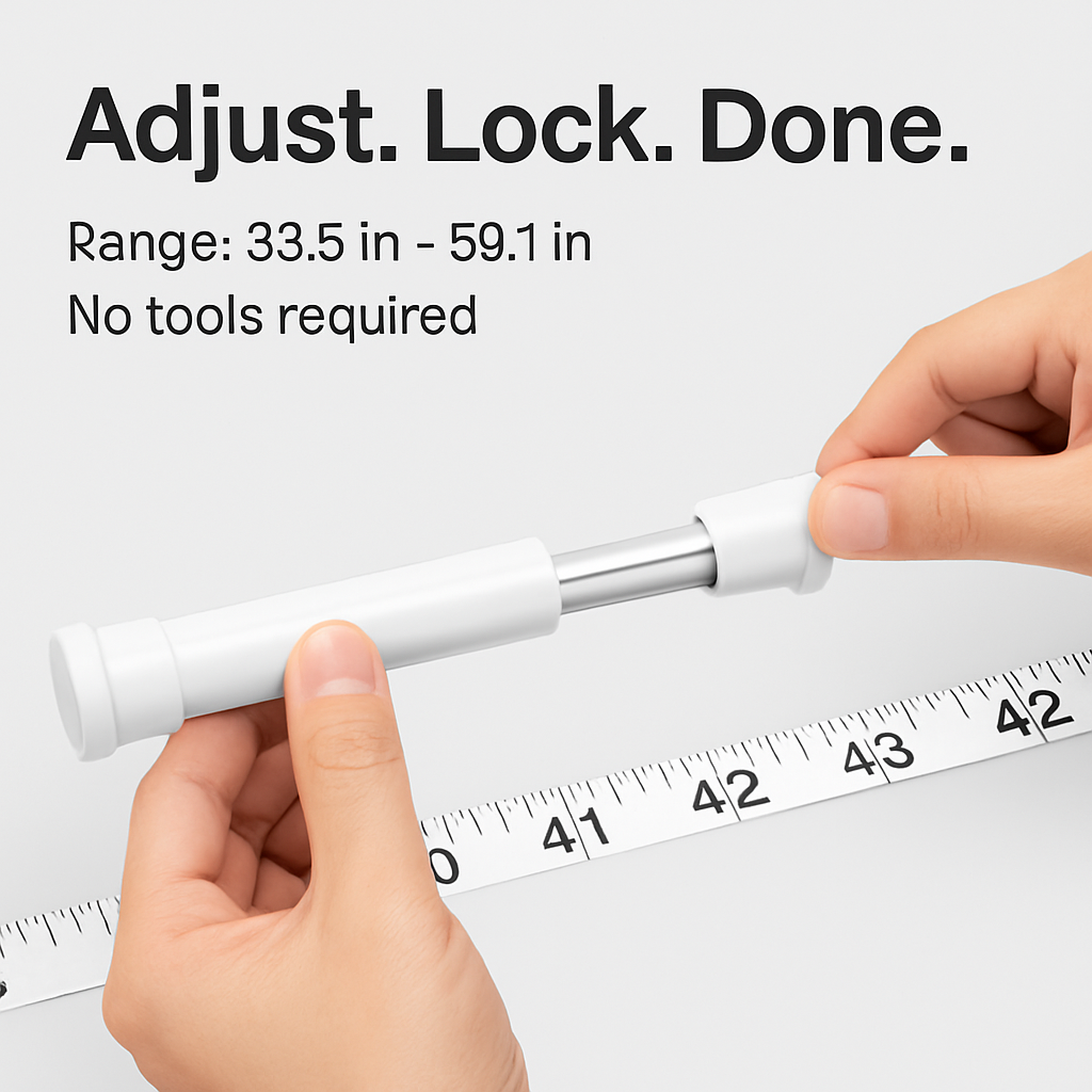 Tension Curtain Rod Extendable for Easy Home Use