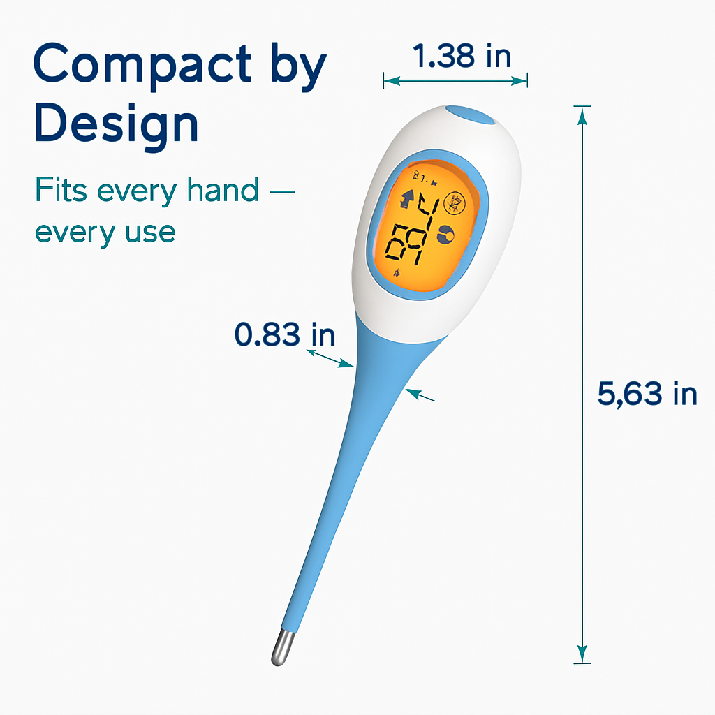Digital Oral Thermometer - Fast, Accurate Reading