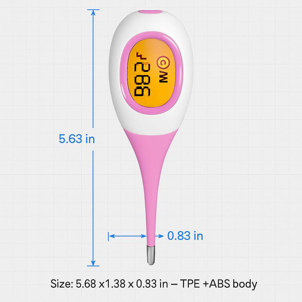 Digital Oral Thermometer - Fast, Accurate Reading