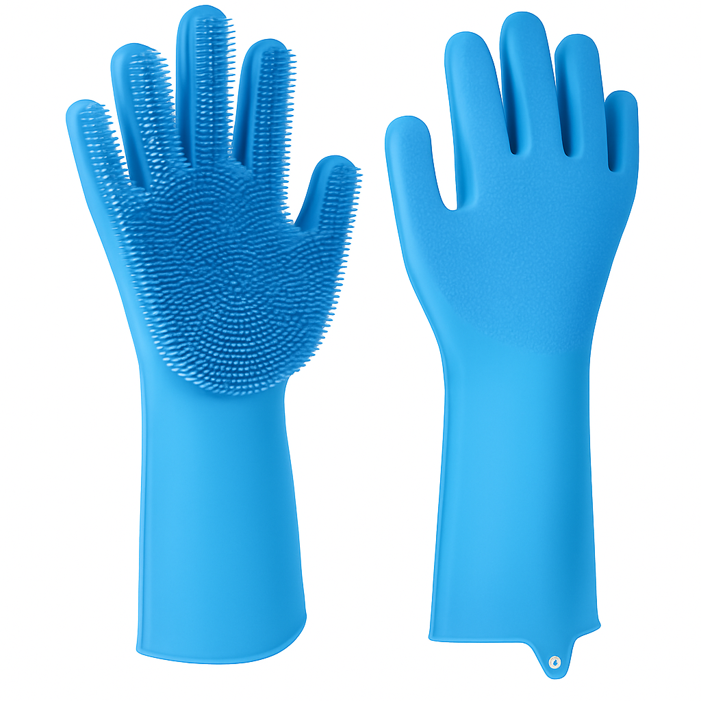 Silicone Dishwashing Gloves with Bristles
