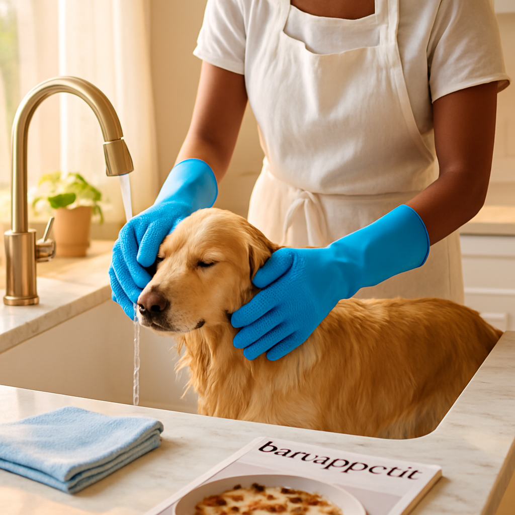 Silicone Dishwashing Gloves with Bristles