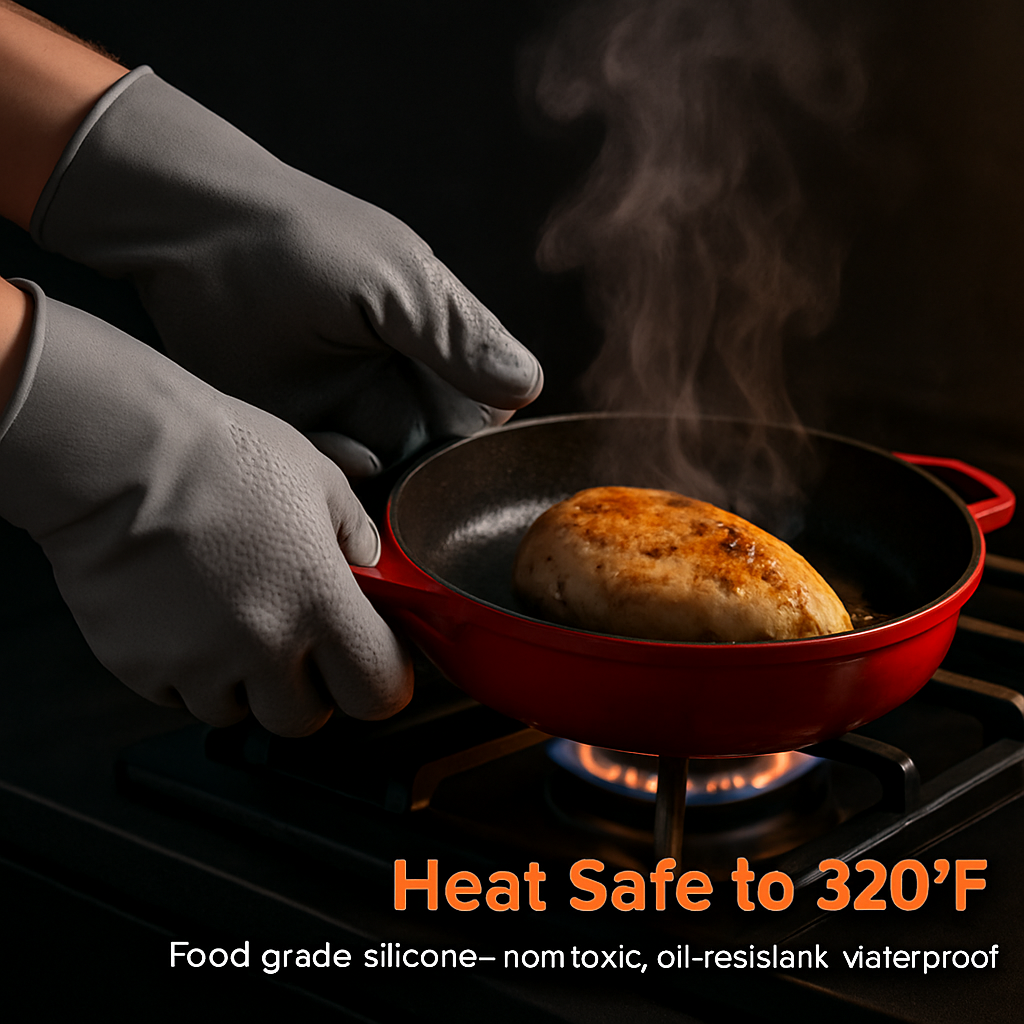 Silicone Dishwashing Gloves with Bristles