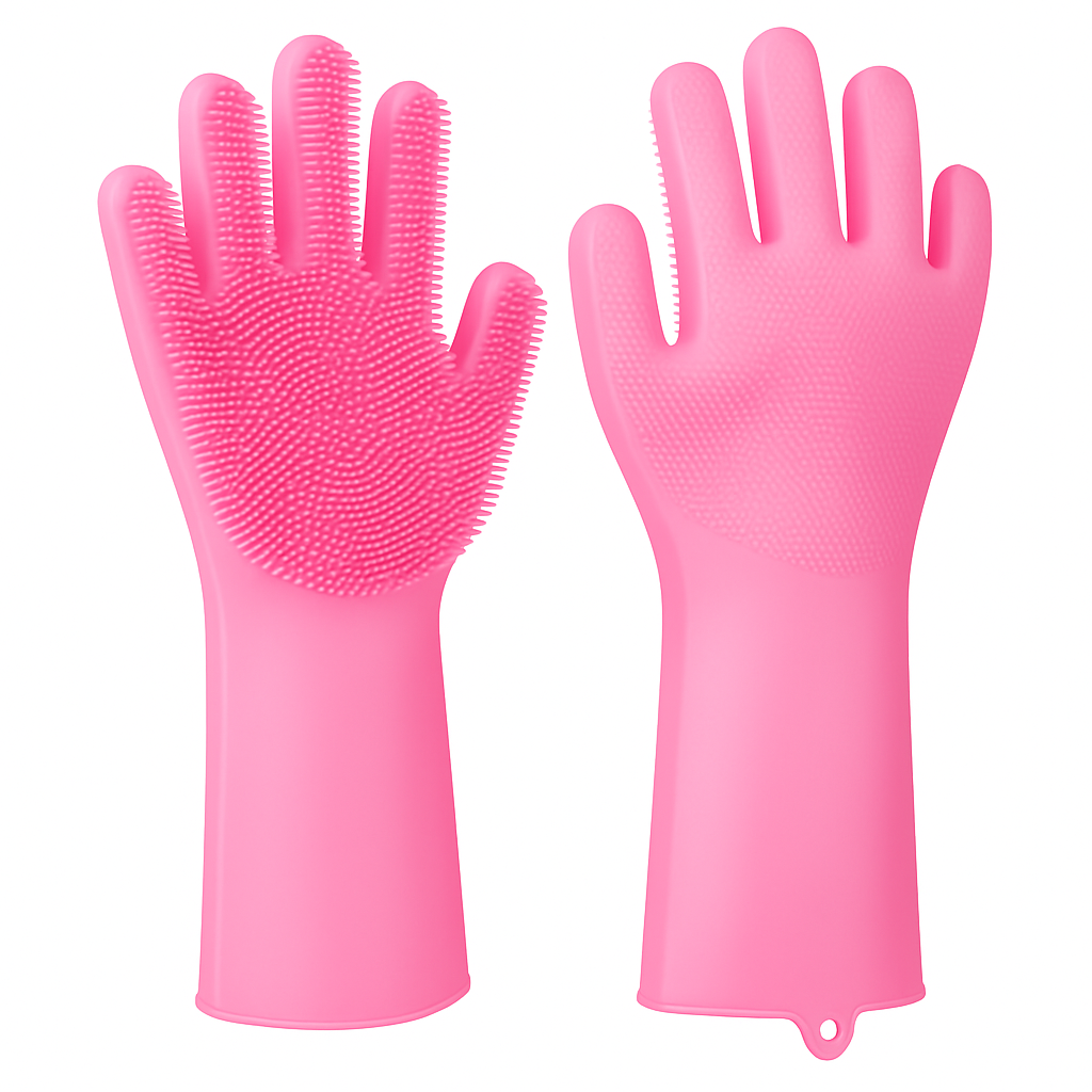 Silicone Dishwashing Gloves with Bristles