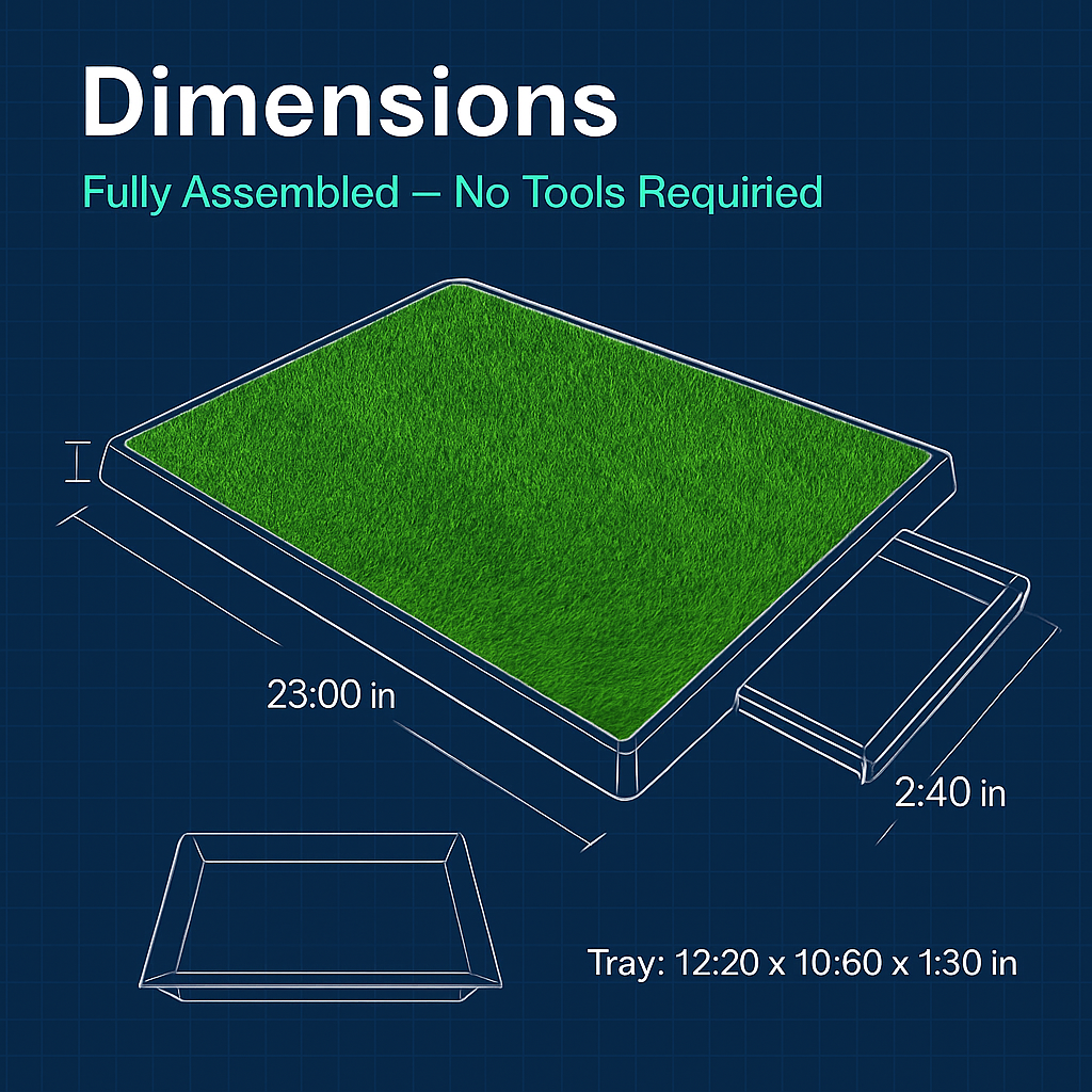Potty Training Grass Pad for Indoor & Outdoor Use