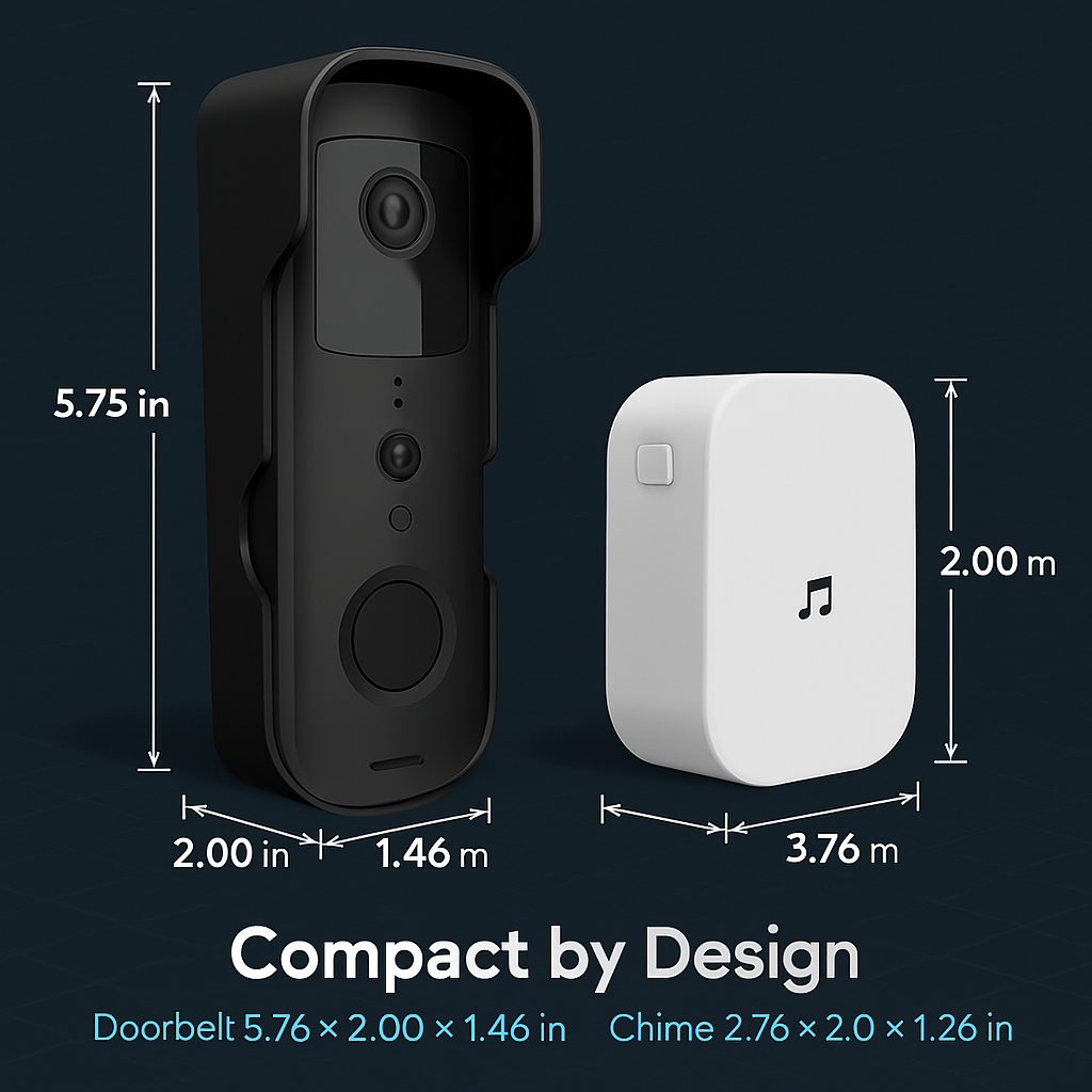 Smart WiFi Video Doorbell with Two-Way Audio