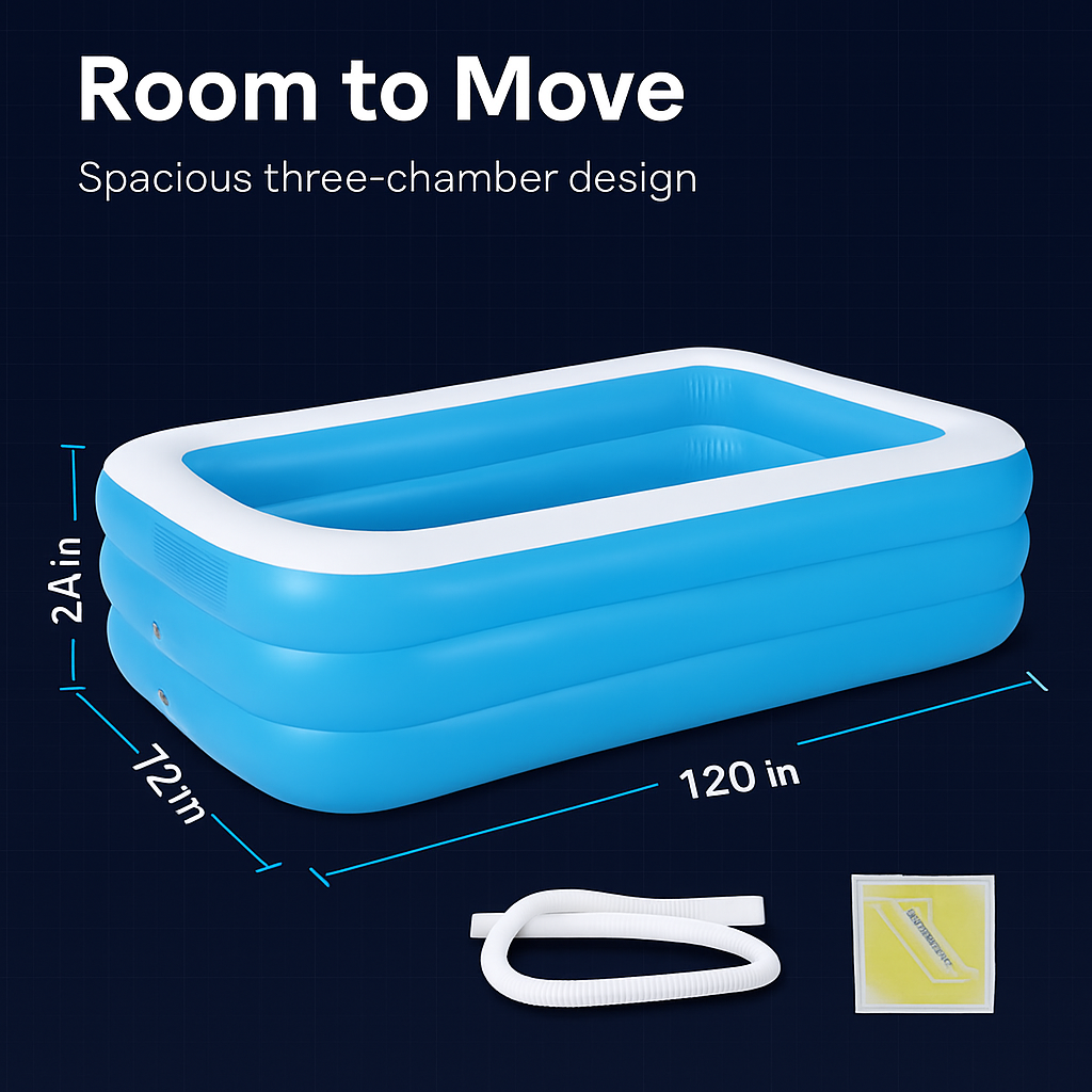 Inflatable Swimming Pool for Family Fun and Kids
