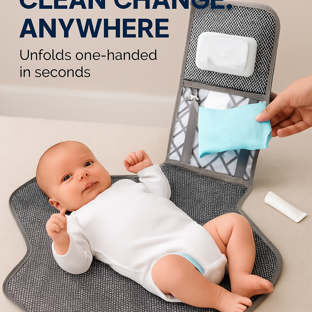 Foldable Baby Changing Pad Portable Diaper Station Mat