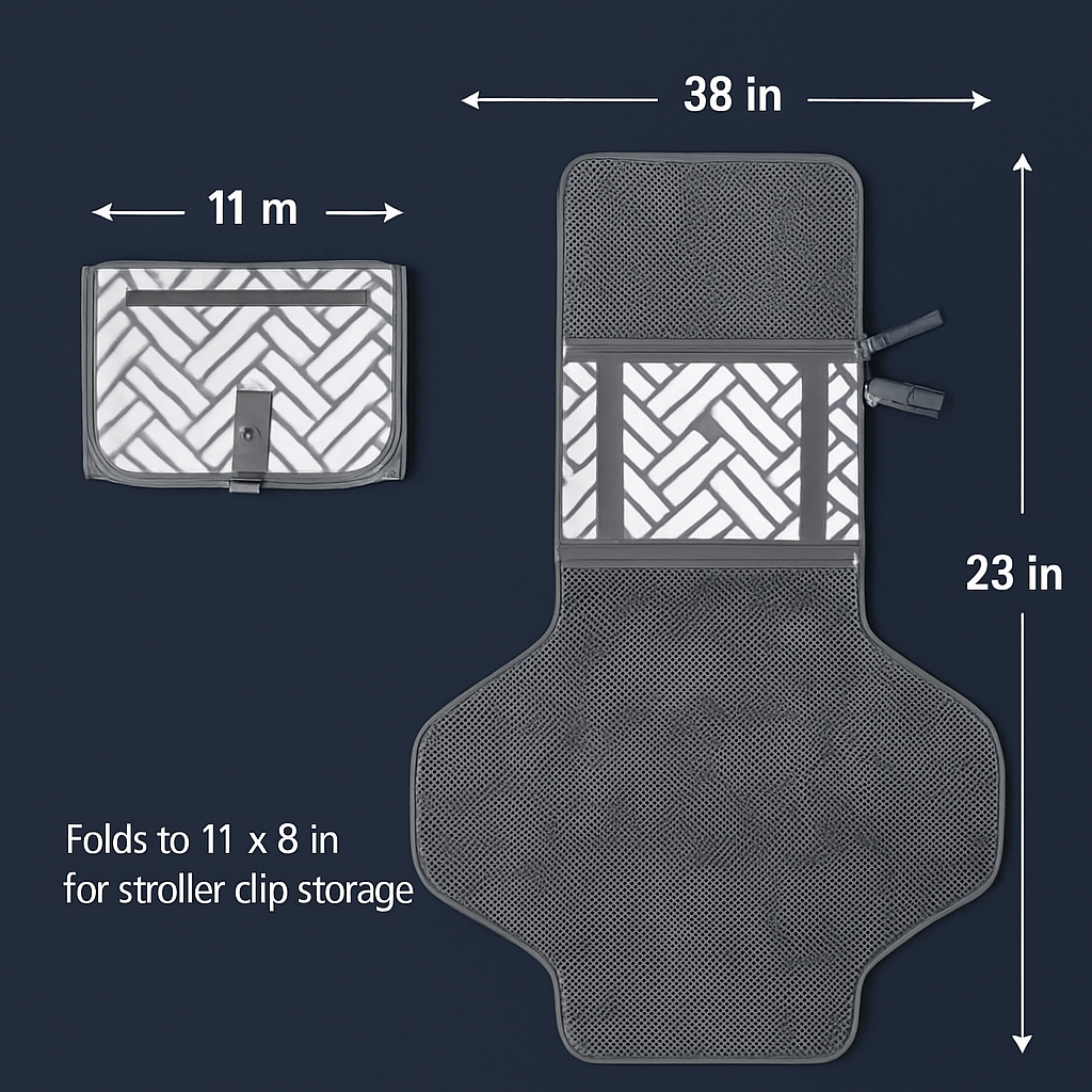Foldable Baby Changing Pad Portable Diaper Station Mat