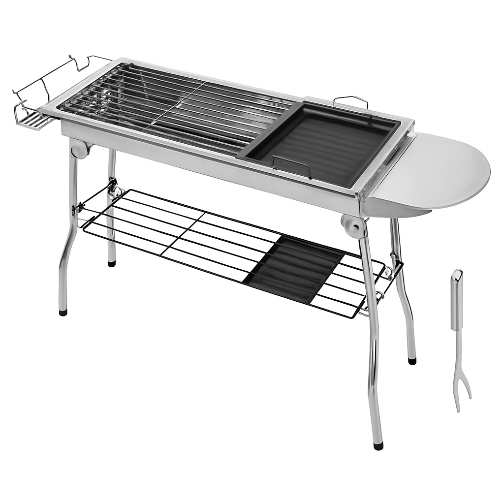 Foldable Charcoal BBQ Grill for Picnic and Camping