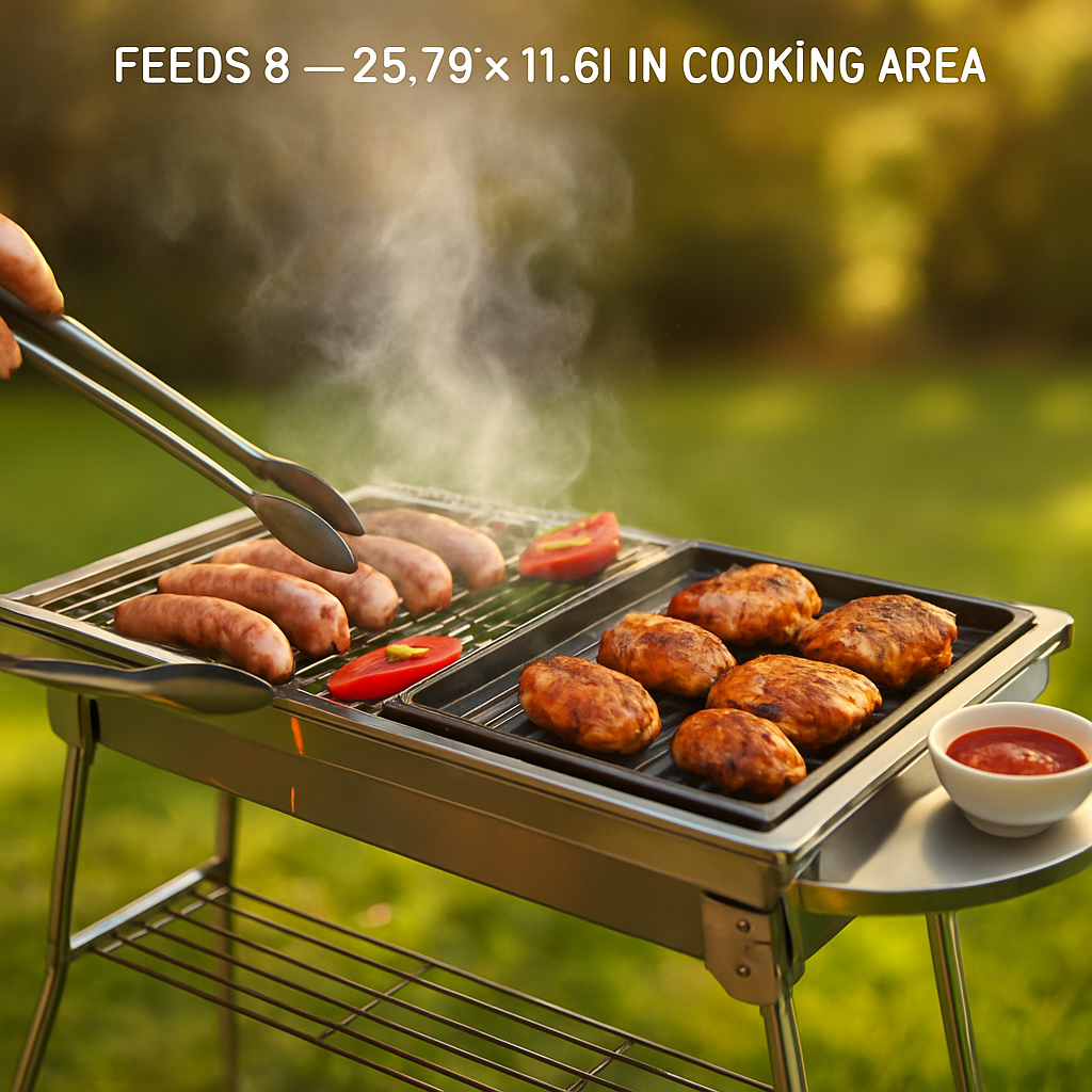 Foldable Charcoal BBQ Grill for Picnic and Camping