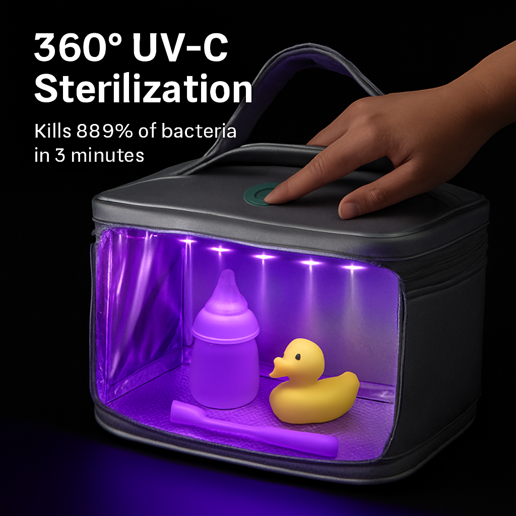 Foldable UV Disinfection Bag Portable UV-C Cleaner