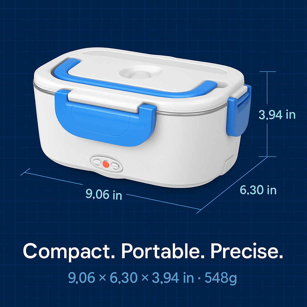 Electric Heated Lunch Box with Dual Trays