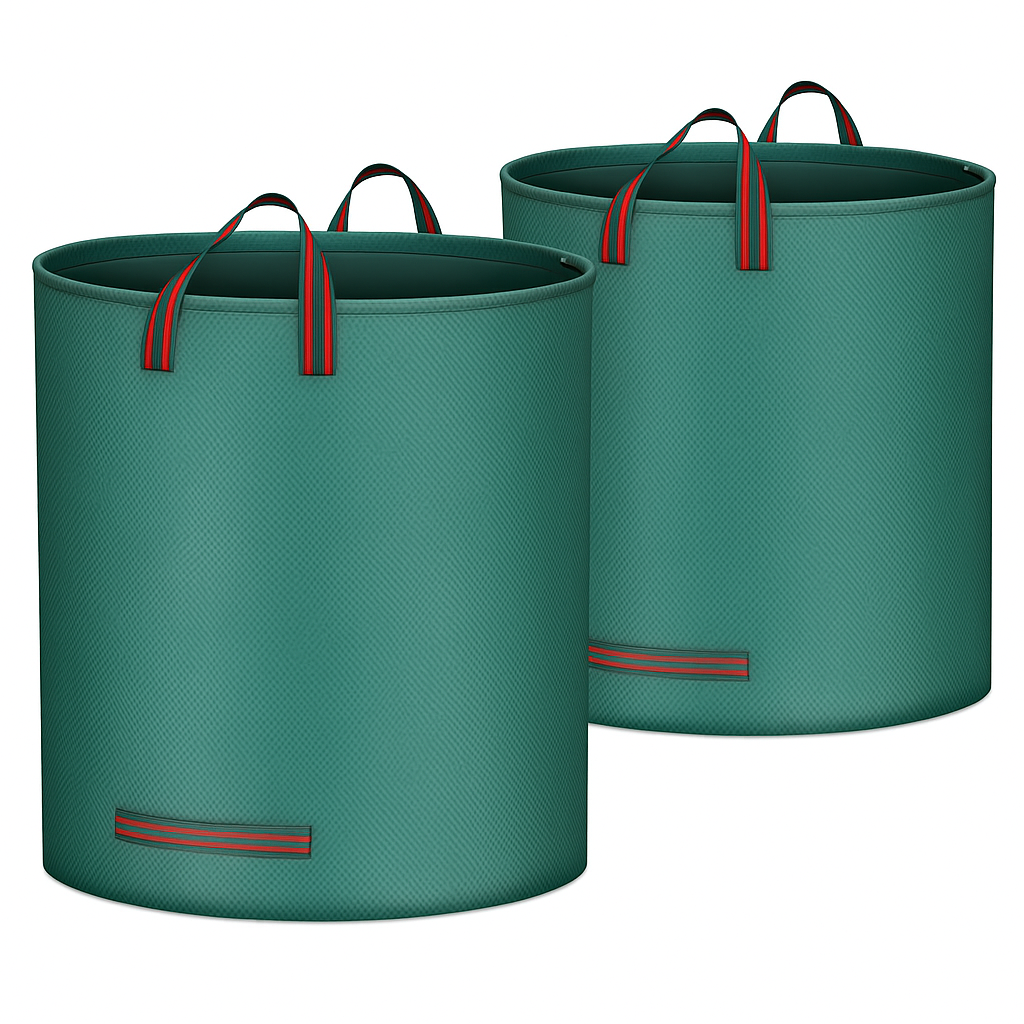 Round Garden Waste Bags - 2 Pack with Handles