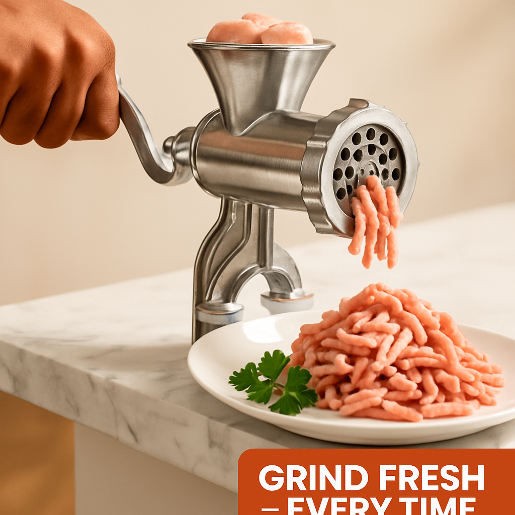 Manual Meat Grinder - Hand Operated Mincer for Home Use