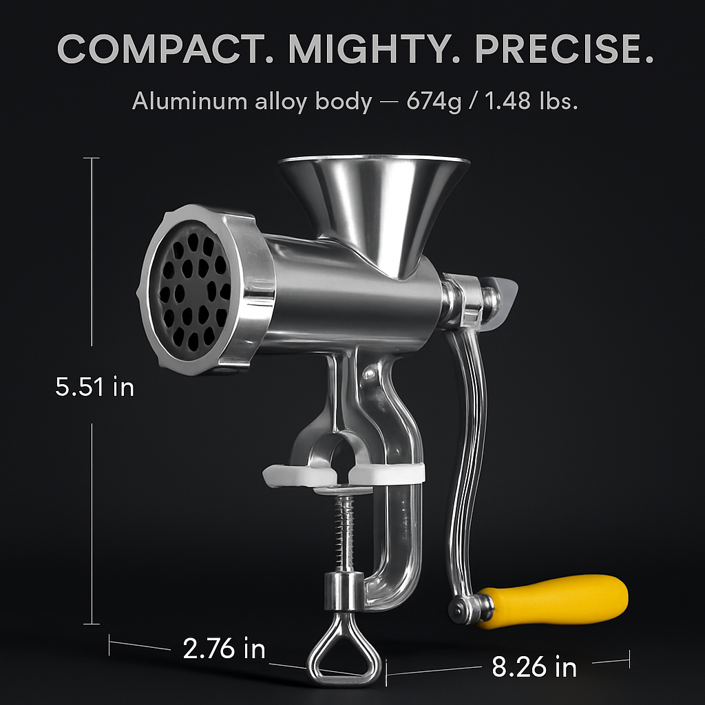 Manual Meat Grinder - Hand Operated Mincer for Home Use