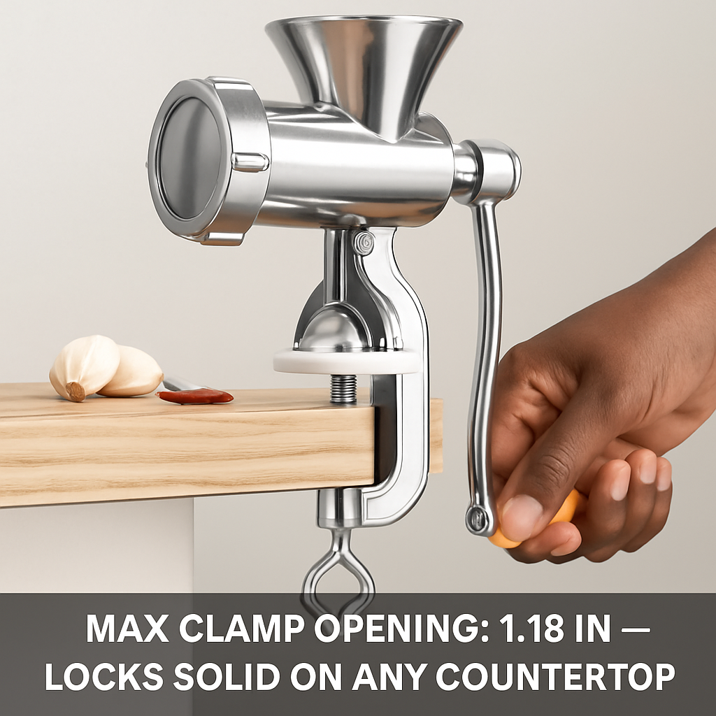 Manual Meat Grinder - Hand Operated Mincer for Home Use
