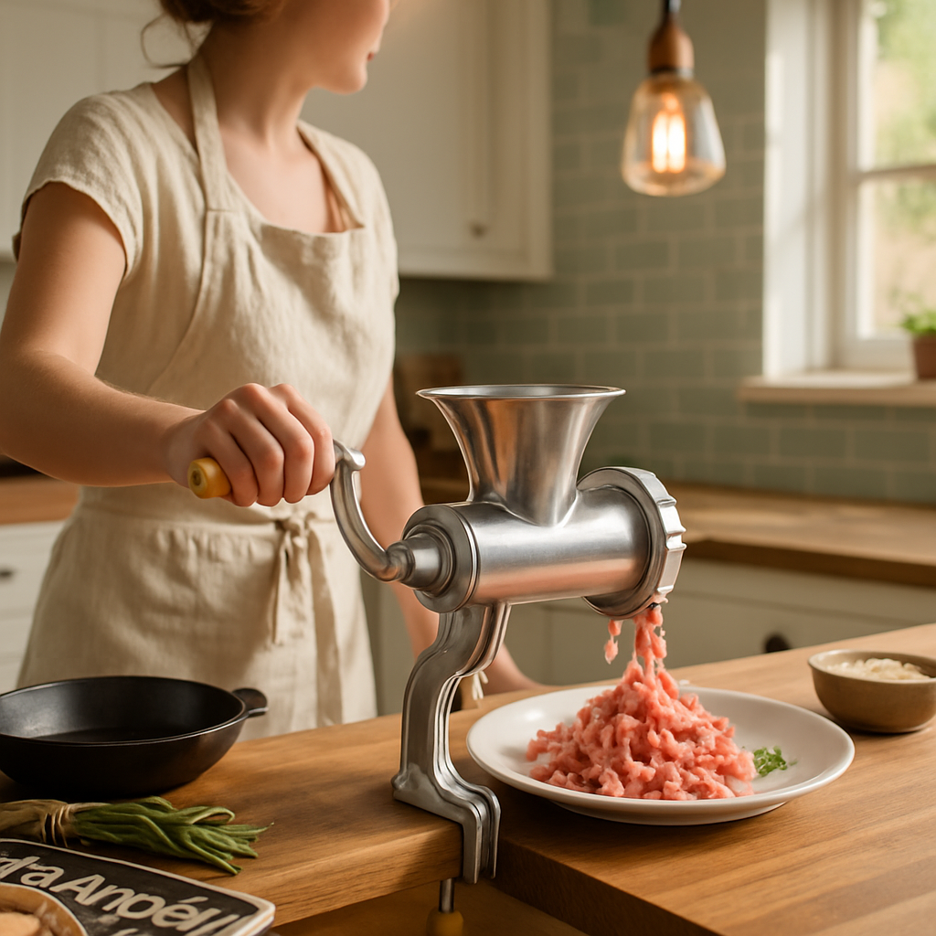 Manual Meat Grinder - Hand Operated Mincer for Home Use