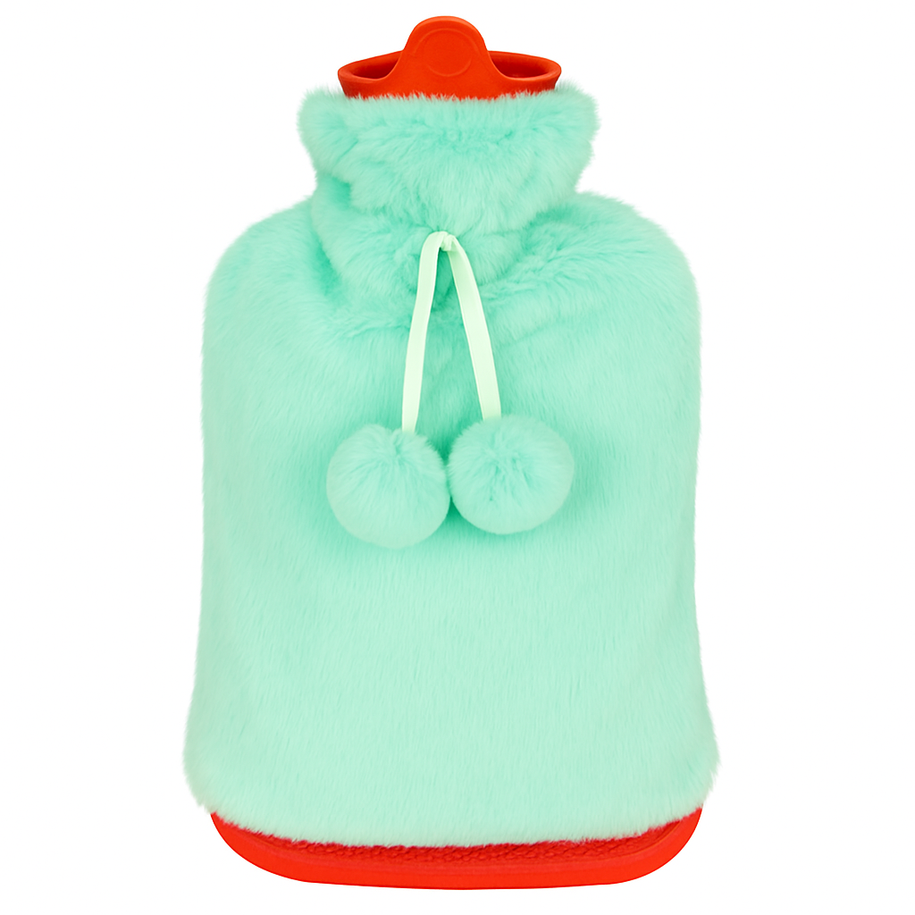 Plush-Cover 2L Hot Water Bottle for Pain Relief & Comfort