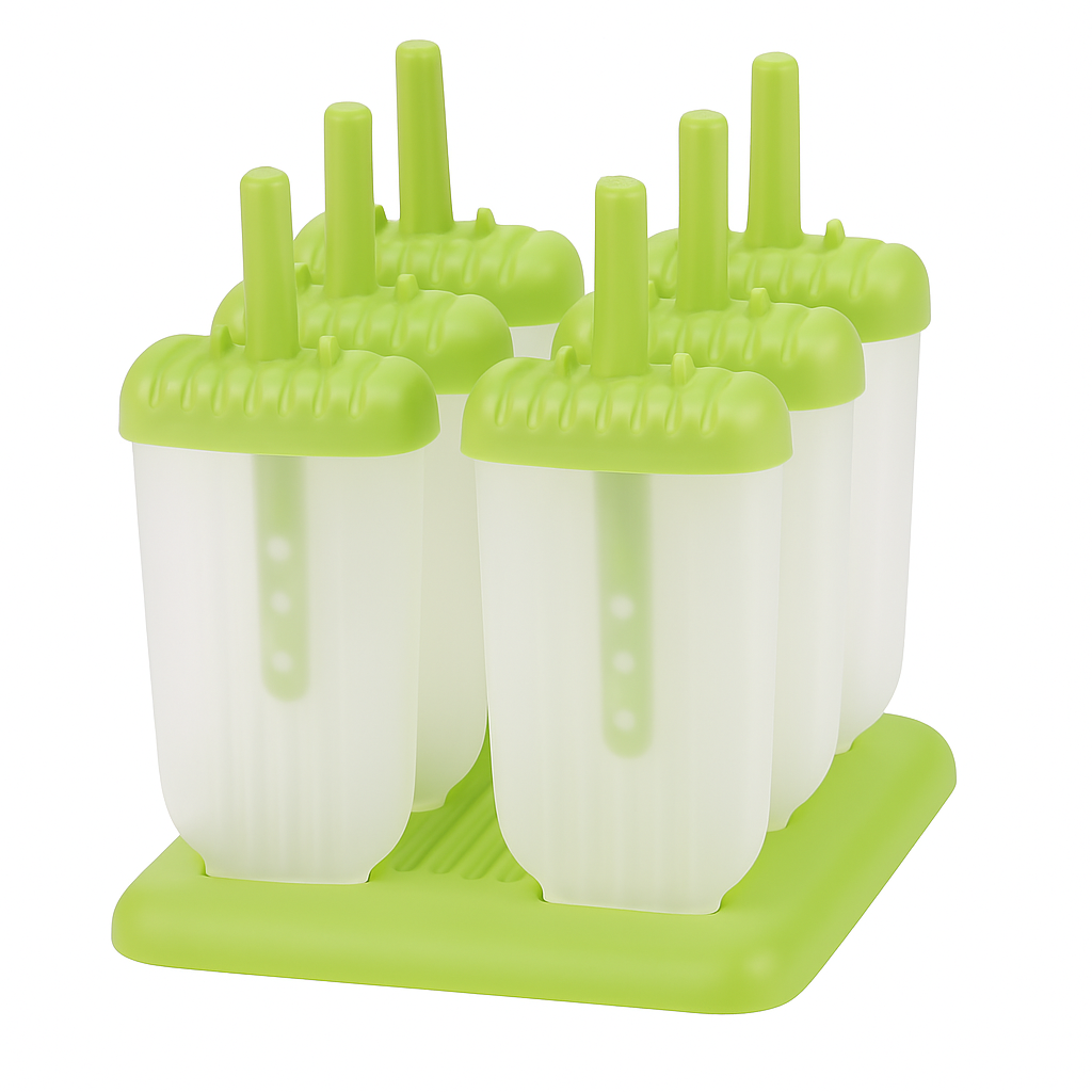 Popsicle Molds 6-Cavity Reusable Ice Pop Maker