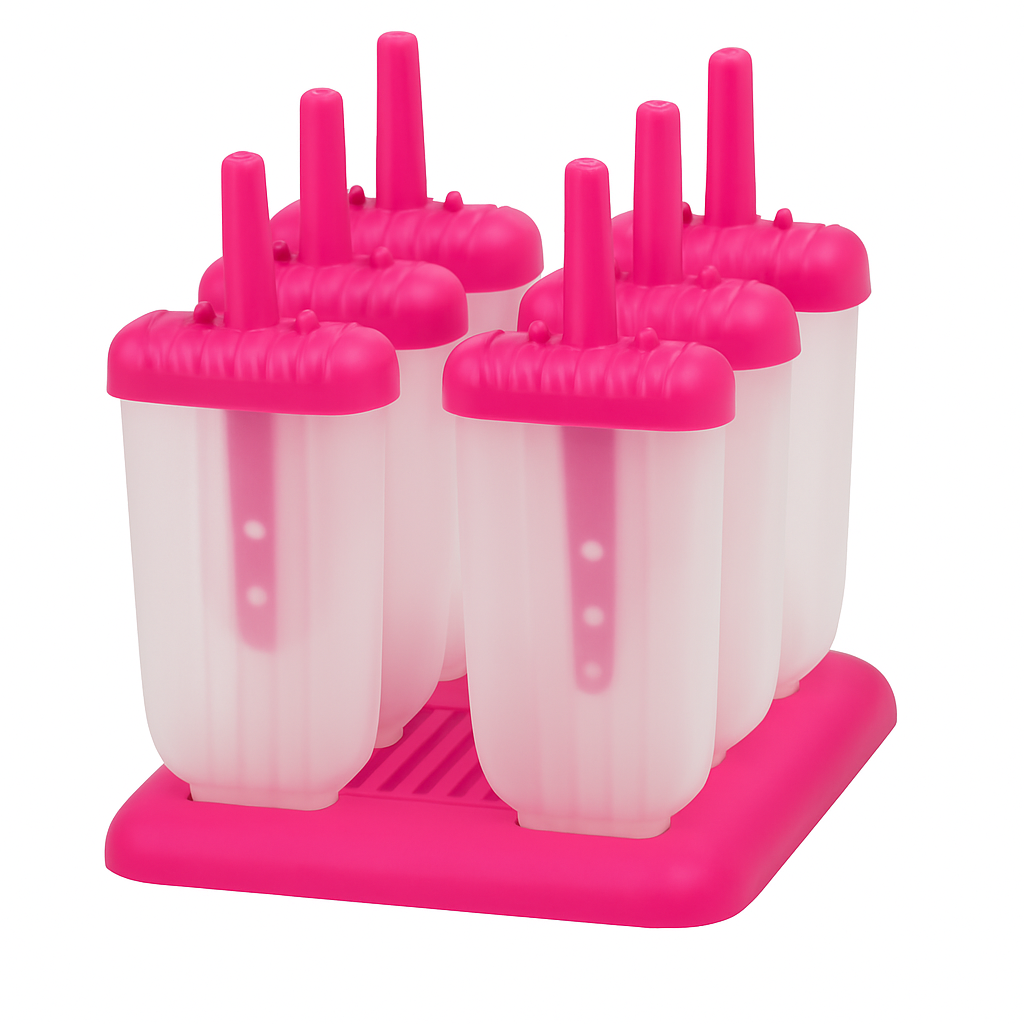 Popsicle Molds 6-Cavity Reusable Ice Pop Maker