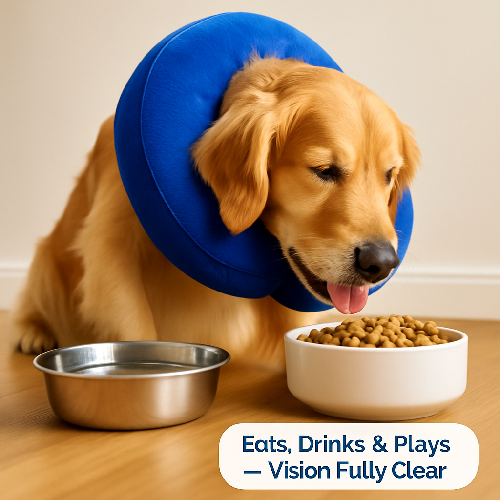 Inflatable Pet Collar for Wounds, Adjustable Comfort