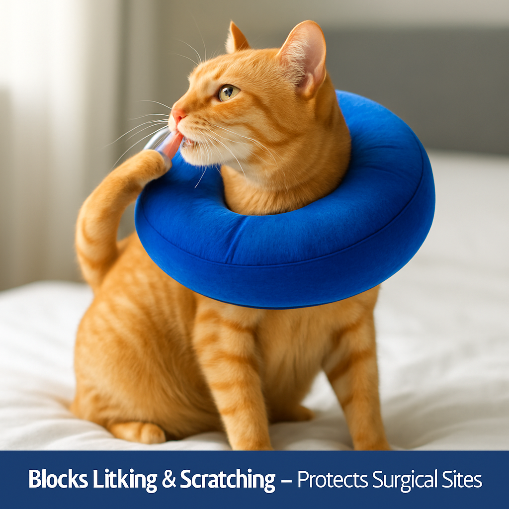 Inflatable Pet Collar for Wounds, Adjustable Comfort