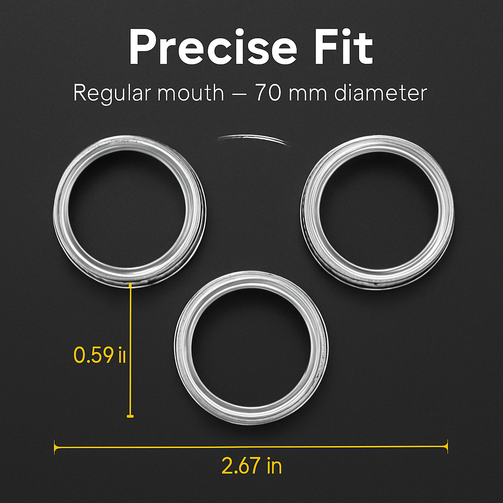 Regular Mouth Canning Jar Metal Rings Replacement Bands