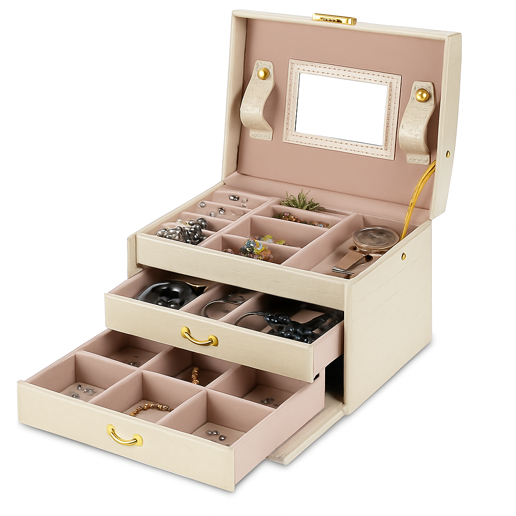 Jewelry Case Organizer: Lockable Travel Box
