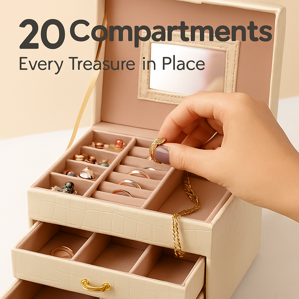 Jewelry Case Organizer: Lockable Travel Box