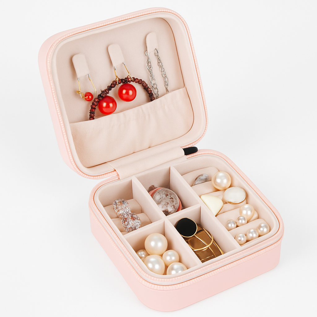 Mini Jewelry Storage Box: Portable Organizer for Rings