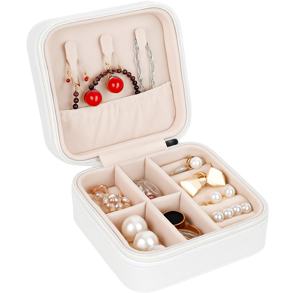 Mini Jewelry Storage Box: Portable Organizer for Rings