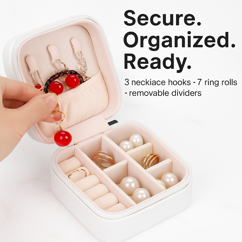 Mini Jewelry Storage Box: Portable Organizer for Rings