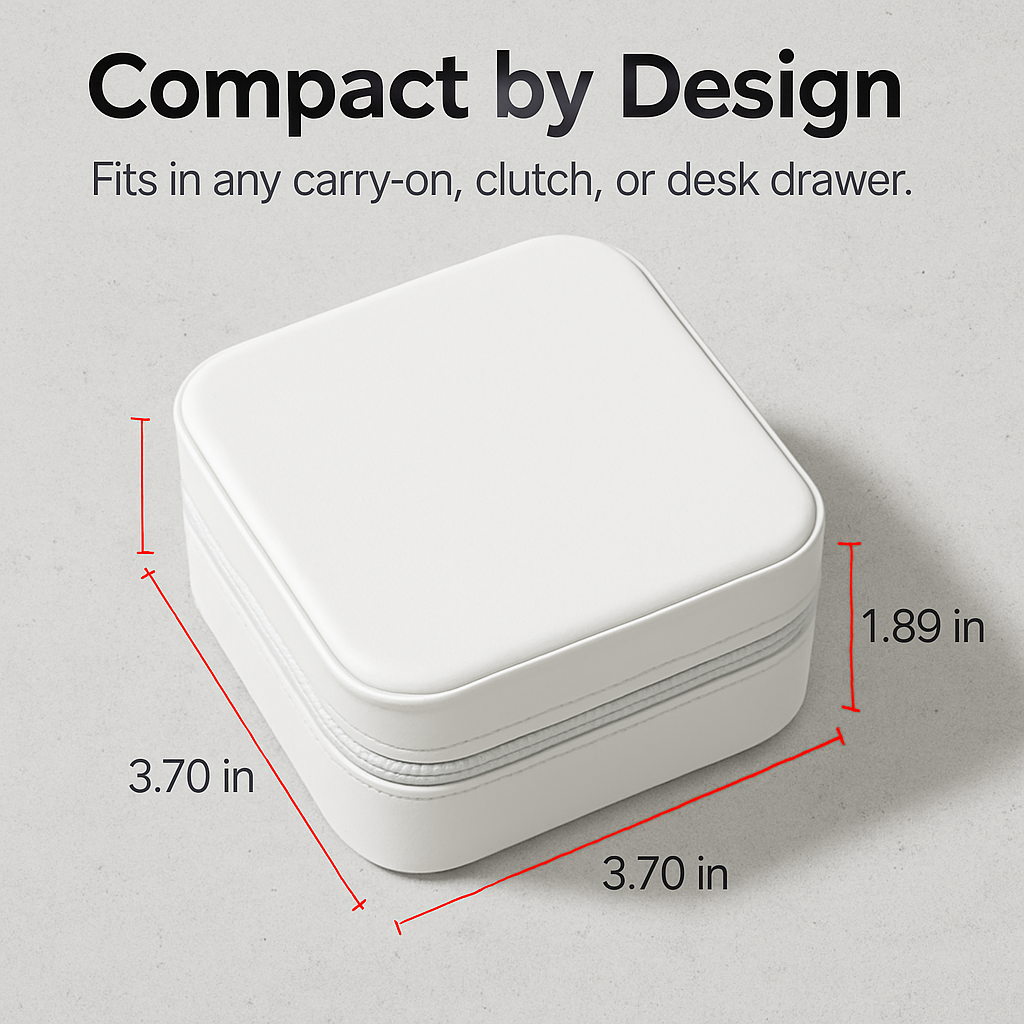 Mini Jewelry Storage Box: Portable Organizer for Rings
